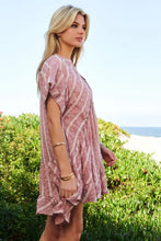 Davi & Dani Embroidery V Neck Short Sleeve Ruffled Mini Dress Casual Dresses