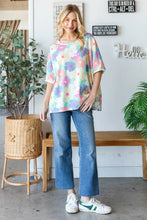 HOPELY Floral Waffle Oversized T-Shirt Woman T Shirts