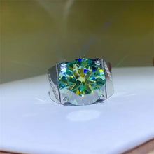10 Carat Moissanite 925 Sterling Silver Signet Ring Rings
