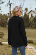 Collared Neck Cable-Knit Long Sleeve Blouse Woman Blouses