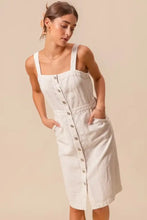 SO ME Button Down Pocket Front Pinafore Dress Casual Dresses