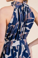 Lime 'N' Chili Abstract Halter Neck Tie-Waist Tiered Maxi Dress Casual Dresses