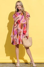 And The Why Printed Double Ruffles Sleeve Dress Casual Dresses