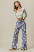 BiBi Flower Printed Side Pocket Wide Pants Woman Pants