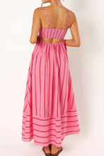 Striped Square Neck Cami Dress Woman Maxi Dress