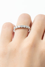 Can't Stop Your Shine Moissanite Platinum-Plated Ring Silver