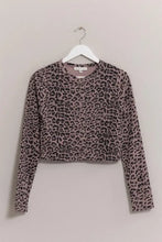 HYFVE Animal Print Snap Down Crop Cardigan Dusty Lavender Woman Outerwear