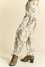 Davi & Dani Abstract Tie Dye Dot Lace Detail Barrel Pants