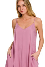 Zenana Woven Arc Hem Cami Dress With Flowy Pockets Woman Casual Dress
