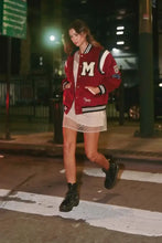 MABLE M Bomber Varsity Jacket with Patch Detail Woman Outerwear
