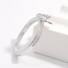925 Sterling Silver Inlaid Zircon Butterfly Ring Rings