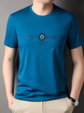 Men's Plus Size Classic Short Sleeve T-Shirt Peacock Blue