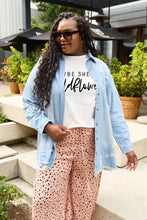 Light blue denim jacket with wildflower short sleeve basic style