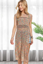 ADORA Multi Color Crochet Tunic Top Woman Outerwear