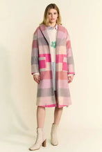 Davi & Dani Tied Color Block Collared Neck Coat Woman Outerwear