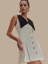 Button Front Sleeveless Mini Dress Casual Dresses