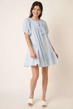 Mittoshop Tassel Tie Plaid Gauze Short Sleeve Mini Dress Casual Dresses