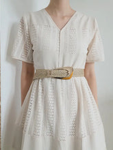 Irregular Buckle Braid Belt Gold One Size Belts