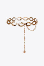 Lobster Clasp Ferroalloy Belt Gold One Size Belts