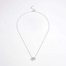 925 Sterling Silver Inlaid Zircon Heart Necklace