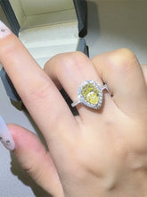 2 Carat Moissanite 925 Sterling Silver Teardrop Shape Ring Rings