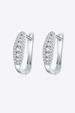 Moissanite Rhodium-Plated Earrings Silver One Size