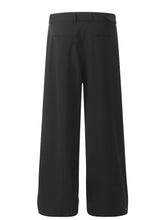 Men's Wide Leg High Waist Pants with Belt
