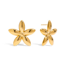 18K Gold-Plated Flower Stud Earrings