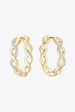 Moissanite Crisscross Hoop Earrings Earrings