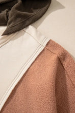 Plus Size Color Block Long Sleeve Hoodie Woman Sweatshirts
