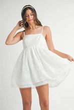 MABLE Eyelet Lace Babydoll Mini Cami Dress Casual Dresses