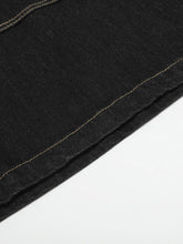 Men's Wide-Leg Denim Shorts with Contrast Stitching
