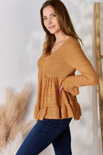Hailey & Co Full Size V-Neck Flounce Sleeve Blouse Woman Blouses