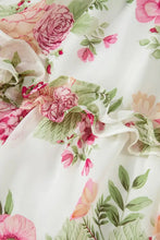 Floral Bubble Sleeve Sweetheart Neck Ruffle Mini Dress Woman Casual Dress