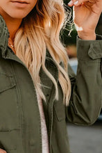 Pocketed Long Sleeve Zip Up Jacket Woman Outerwear