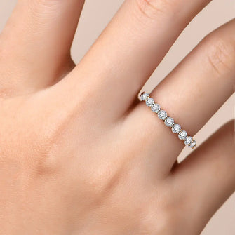 Moissanite 925 Sterling Silver Ring Gold Rings