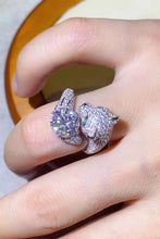 2 Carat Moissanite Adjustable Animal Ring White One Size