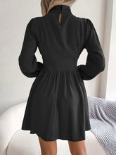 Cutout Turtleneck A-Line Mini Dress Cocktail Dress