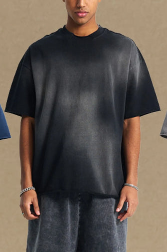 Men's Round Neck Half Sleeve T-Shirt Black