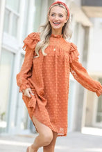 And The Why Lovely Ruffle Shoulder with Textured Woven Dress Casual Dresses