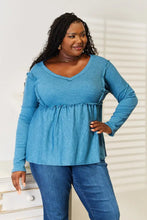 Jade By Jane Full Size Frill Trim Babydoll Blouse Woman Blouses