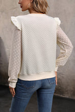 Perfee V-Neck Ruffle Trim Long Sleeve Sweatshirt Woman Sweatshirts
