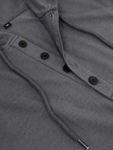 Men's Full Size Casual Hooded Henley T-Shirt Plus Size Mens Tops