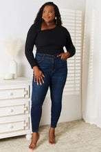 Basic Bae Asymmetrical Neck Long Sleeve Top Woman Blouses