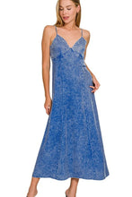Zenana Tencel Mineral Washed Maxi Dress CLASSIC BLUE