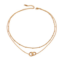 18K Gold-Plated Layered Necklace with Knot Detail