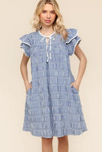 Haptics Double Ruffle Sleeve Dress with Side Pockets