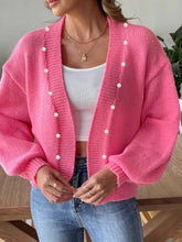 Open Front Drop Shoulder Cardigan