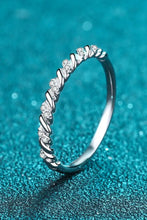 Moissanite Rhodium-Plated Half-Eternity Ring Rings