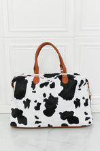 Animal Print Plush Weekender Bag Cow One Size